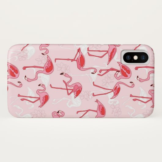 Rosa Flamingo Case-Mate iPhone Hülle (Rückseite (Horizontal))