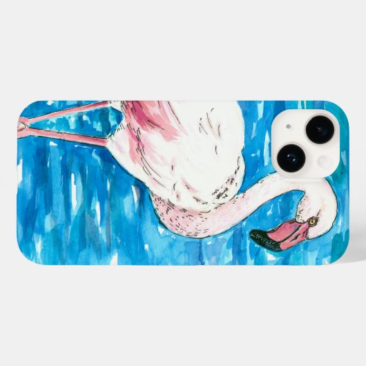 Rosa Flamingo Case-Mate iPhone Hülle (Rückseite (Horizontal))