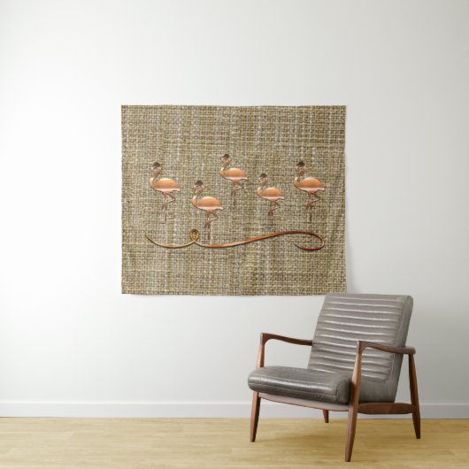 Rosa Flamingo Cloud Tapestry Wandteppich (Beispiel (Horizontal))