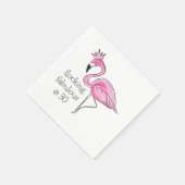 Rosa Flamingo Crown Flocking Fabulous bei 30 Serviette (Ecke)