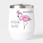 Rosa Flamingo Crown Oh Flock Ich bin 60 Geburtstag (Vorderseite)