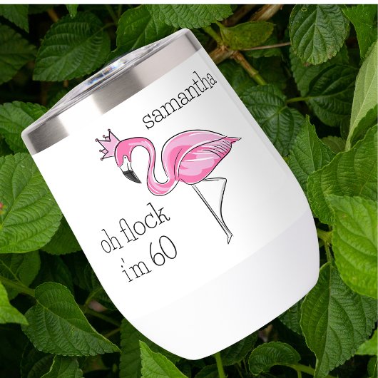 Rosa Flamingo Crown Oh Flock Ich bin 60 Geburtstag