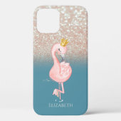Rosa Flamingo Crown Princess, Bokeh Case-Mate iPhone Hülle (Rückseite)
