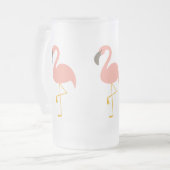 Rosa Flamingo-Cup Mattglas Bierglas (Vorderseite Links)