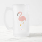 Rosa Flamingo-Cup Mattglas Bierglas (Links)