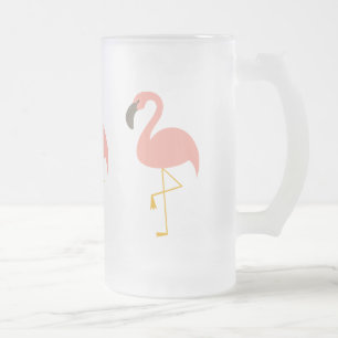 Rosa Flamingo-Cup Mattglas Bierglas