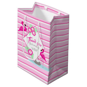 Rosa Flamingo danken Ihnen Babypartygeschenktasche Mittlere Geschenktüte