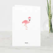 rosa Flamingo danken Ihnen Typografie Dankeskarte (Rückseite)
