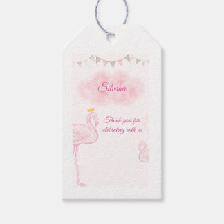 Rosa Flamingo Dankeschön-Geschenkanhänger, Lasst u Geschenkanhänger