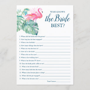 Rosa Flamingo, der die Bride das beste Spiel kennt Einladung