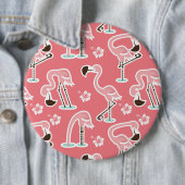 Rosa Flamingo, der Musterknopf wiederholt Button (Beispiel)