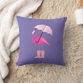 Rosa Flamingo-Design - Kissen in Form eines Throw