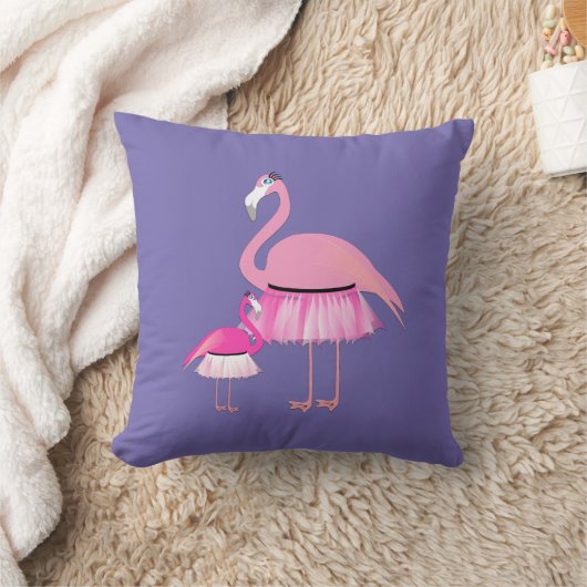Rosa Flamingo-Design - Kissen in Form eines Throw (Decke)