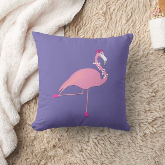 Rosa Flamingo-Design - Kissen in Form eines Throw (Decke)