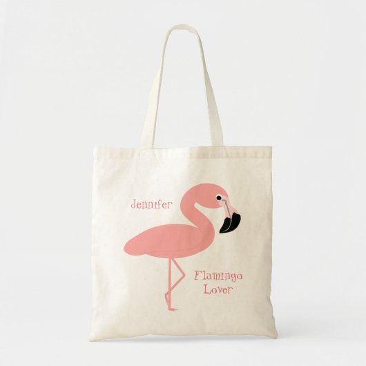 Rosa Flamingo-Design Tragetasche (Vorne)