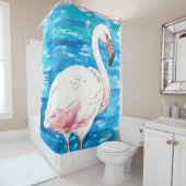 Rosa Flamingo Duschvorhang (Beispiel)