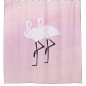 Rosa Flamingo Duschvorhang (Vorderseite)