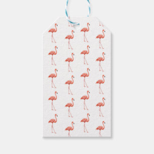 Rosa Flamingo-einfaches Muster Geschenkanhänger