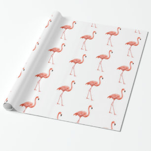 Rosa Flamingo-einfaches Muster Geschenkpapier
