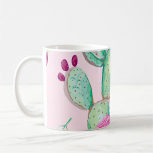 Rosa Flamingo, exotische Vögel, sanfte Blume, Rose Kaffeetasse