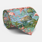 Rosa Flamingo-Farbe durch Zahl Krawatte (Gerollt)