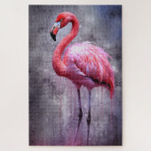 Rosa Flamingo-Farbpuzzle Puzzle (Vertikal)