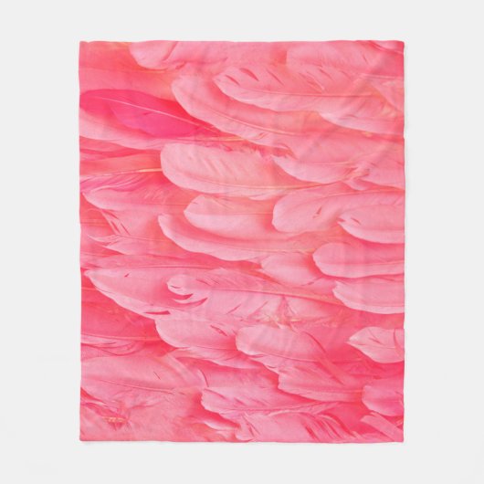 Rosa Flamingo Feathersflamingo, Feder, Rosa, Textu Fleecedecke (Vorderseite)
