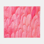 Rosa Flamingo Feathersflamingo, Feder, Rosa, Textu Fleecedecke (Vorderseite (Horizontal))
