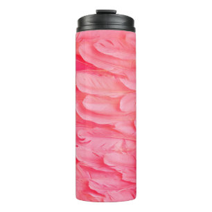 Rosa Flamingo Feathersflamingo, Feder, Rosa, Textu Thermosbecher