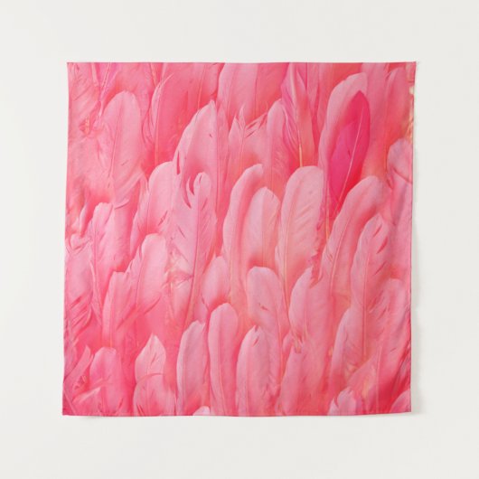 Rosa Flamingo Feathersflamingo, Feder, Rosa, Textu Wandteppich (Vorderseite (Horizontal))