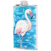 Rosa Flamingo Flachmann (Links)