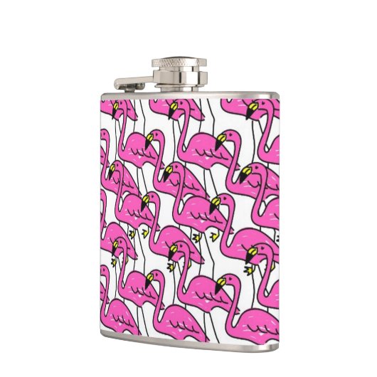 Rosa Flamingo Flachmann (Links)