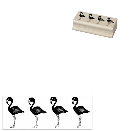 Rosa Flamingo Flamingos Tropical Bird Briefmarke Gummistempel (Stempel)