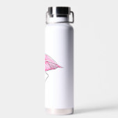 Rosa Flamingo Flocking Fabelhafte Vierzig Trinkflasche (Rückseite)