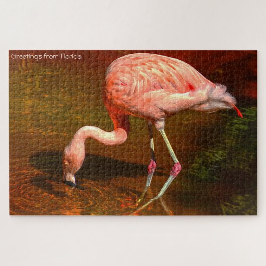 Rosa Flamingo Florida. Puzzle (Horizontal)