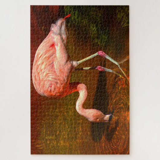 Rosa Flamingo Florida. Puzzle (Vertikal)