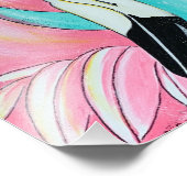 Rosa Flamingo Fotodruck (Ecke)