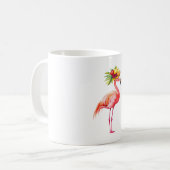 Rosa Flamingo Frucht Kaffeetasse (Vorderseite Links)