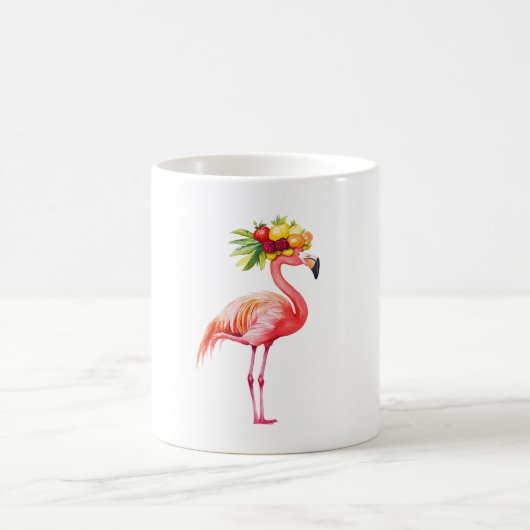 Rosa Flamingo Frucht Kaffeetasse (Mittel)