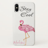 Rosa Flamingo Fun Bleibe Coolen Sommernamen Case-Mate iPhone Hülle (Rückseite)