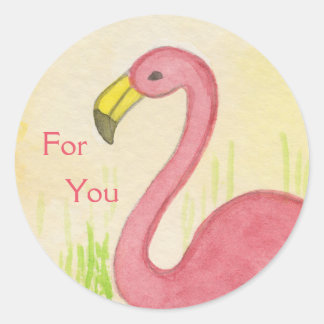 Rosa Flamingo für Sie Aufkleber