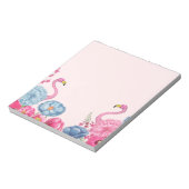 Rosa Flamingo Garten Notizblock (Rotiert)