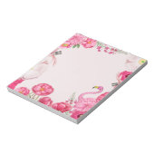 Rosa Flamingo Garten Notizblock (Rotiert)