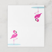 Rosa Flamingo Gastgeber-Platzkarten Platzkarte (Außenseite Aufgefaltet)