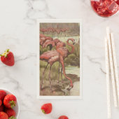 Rosa Flamingo-Gasttücher Serviette (Beispiel)