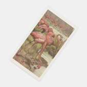 Rosa Flamingo-Gasttücher Serviette (Ecke)