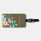 Rosa Flamingo Gepäckanhänger (Vorderseite horizontal)