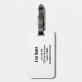 Rosa Flamingo Gepäckanhänger (Rückseite vertikal)