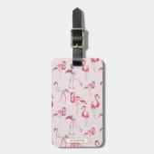 Rosa Flamingo-Gepäckstück Gepäckanhänger (Vorderseite vertikal)