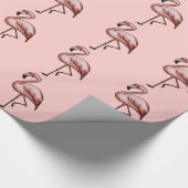 rosa Flamingo Geschenkpapier (Ecke)